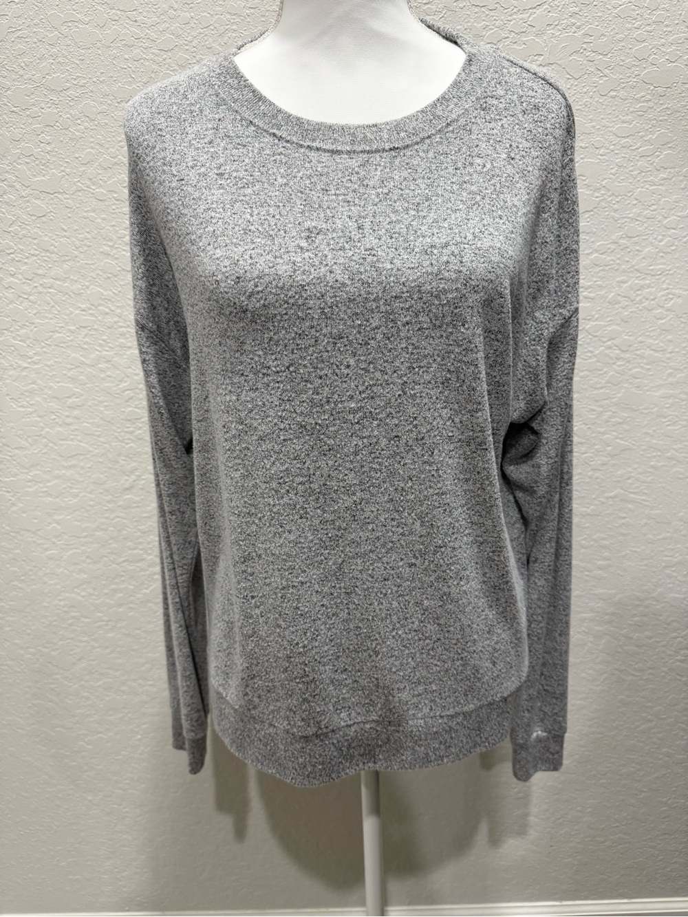 free press Heather Gray Lightweight Crewneck Sweatshirt